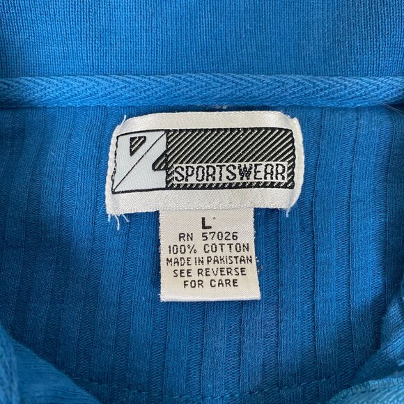 Vintage Sportswear Cotton Preppy 1/4 Zip Short Sleeve Textured Sweater Polo - Picture 8 of 8